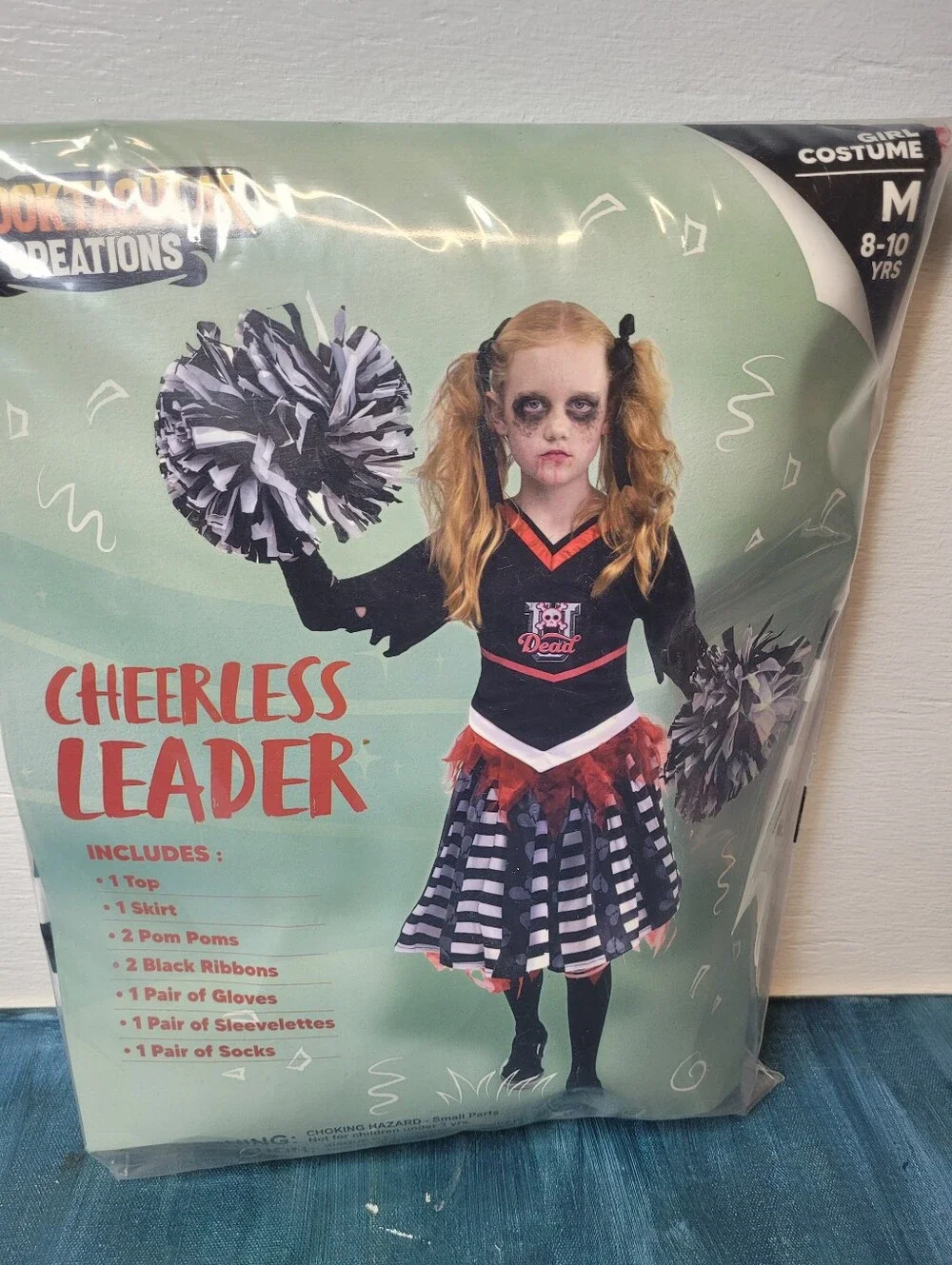 Spooktacular Creations Cheerless Leader Girl Costume Size Medium New